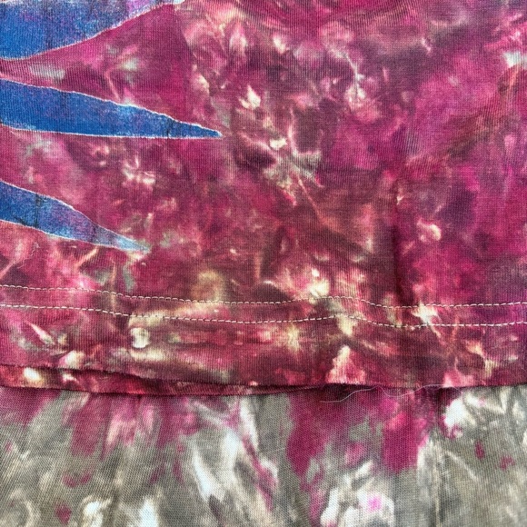 Capistrano Essentials Boho Tie Dye Floral Maxi Skirt Brown/Wine Burgundy 3X - Picture 8 of 10